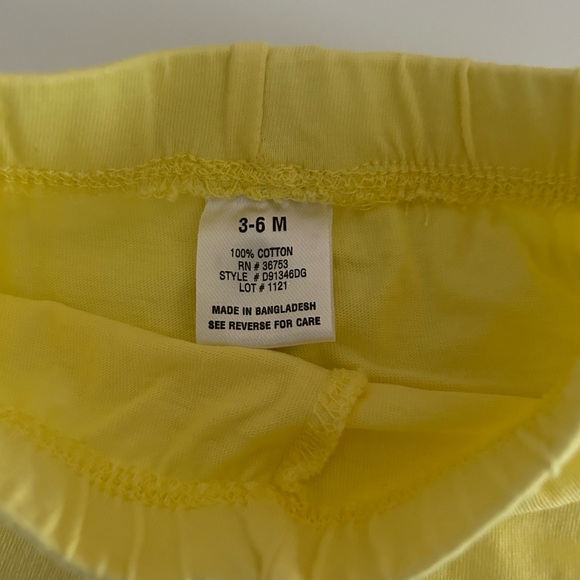 3-6 month old Denim Jean dress with attached yellow lemon pattern skirt - Picture 8 of 9